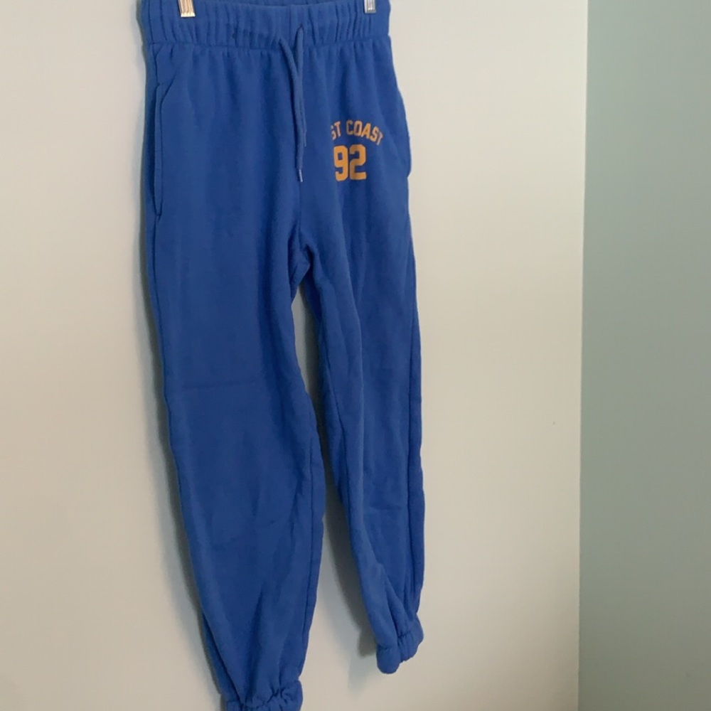 Blue sweatpants
